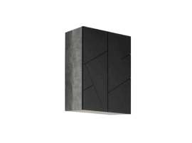 Шкаф навесной «Эмилия» Ателье светлый/Графит софт, шир.:30/40/50/60 см