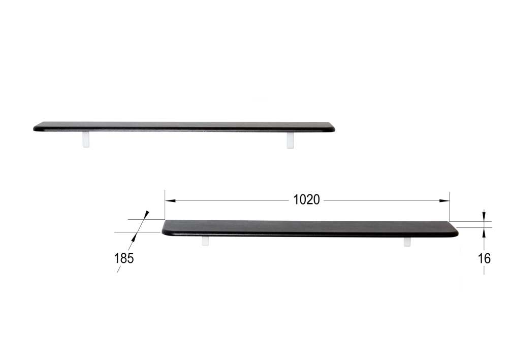Комплект полок «Сочи 1020» Венге (2 шт) размеры