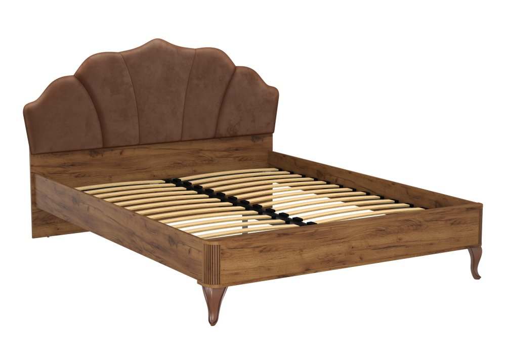 Кровать с ортопедическим основанием 43.08-02 160 см Таксония/Велюр