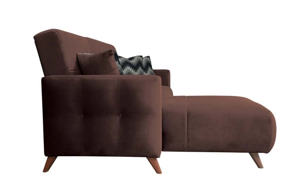 Диван-кровать угловой «Мишель» Велюр кэнди шоколад