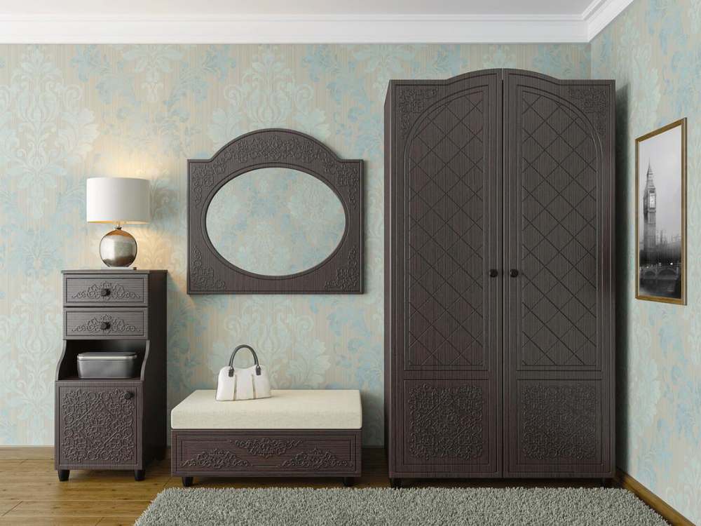 Модульная прихожая «Соня Премиум» Венге подлинный/венге патина