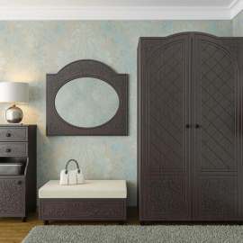 Модульная прихожая «Соня Премиум» Венге подлинный/венге патина