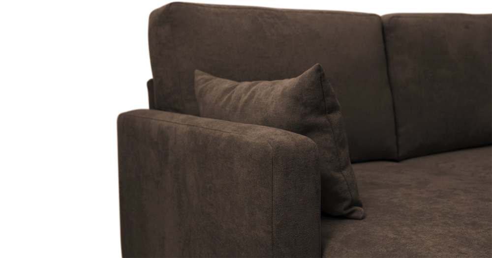 Диван-кровать угловой «Дилан» ТД 271 Лаунж 10 коричневый