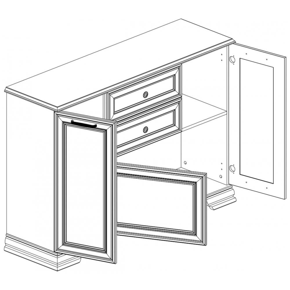 Тумба 3D2S «Fabio» каштан найроби схема
