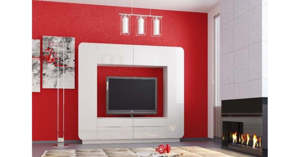 Стенка «Лаванда» 2 Белый глянец