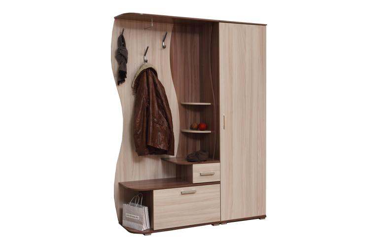 Модульная прихожая «Визит» без зеркала Ясень шимо