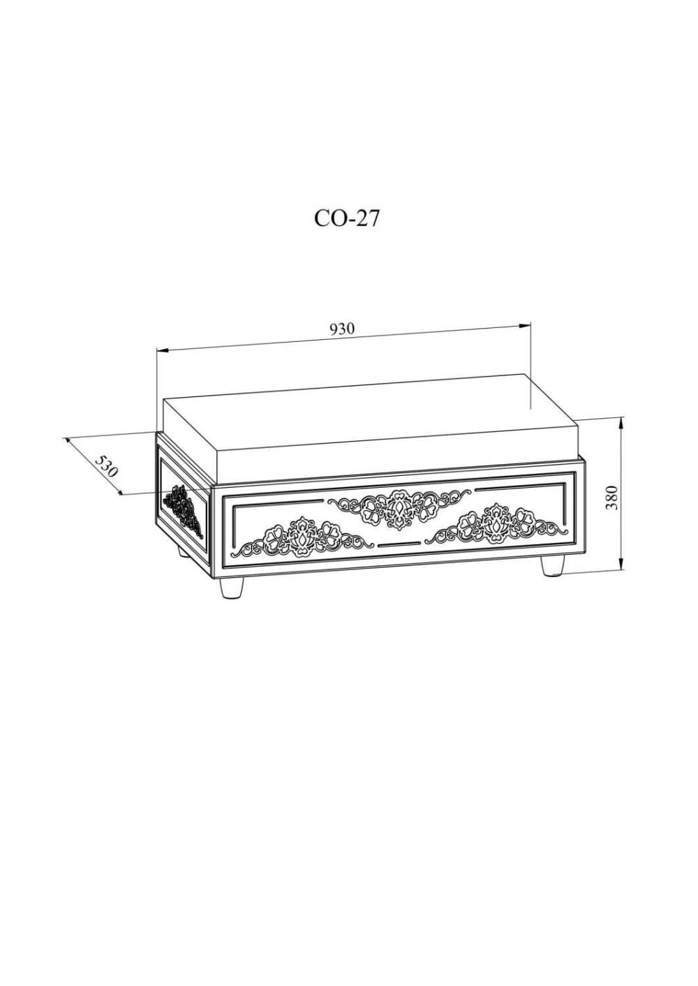 Тумба «Соня Премиум» СО-27К Венге патина