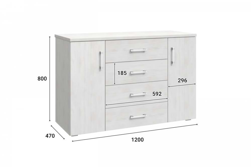 Комод «Виктория» ВИ-70 Северное дерево светлое