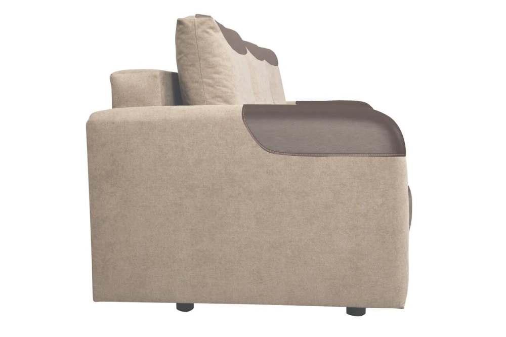 Диван-кровать «Наоми» Велюр тектура латте/кожзам латте