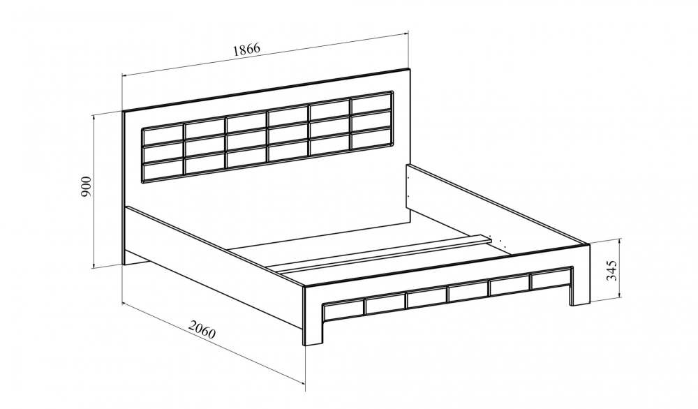 Кровать 1800 «Изабель» ИЗ-713К Орех темный new размеры