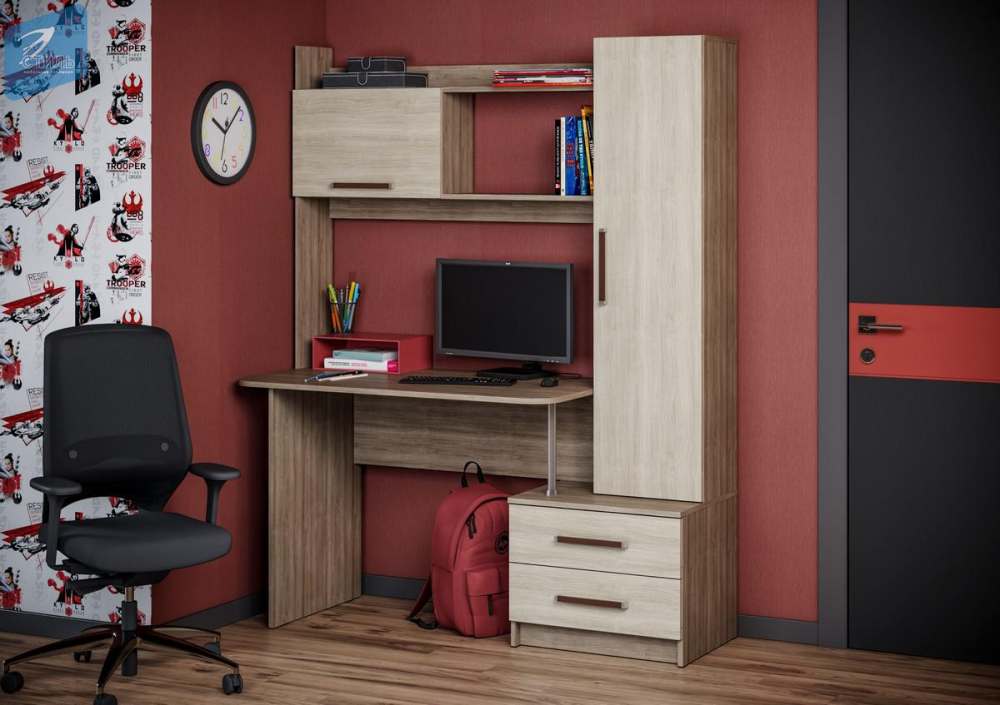 Уголок школьника СТ-101 «Паскаль» Ясень Шимо темный/Ясень Шимо светлый