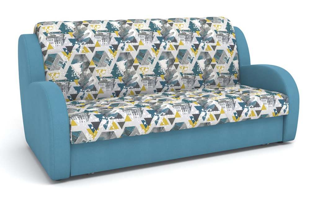 Прямой диван Велюр Futura azure, 210х110х90 см