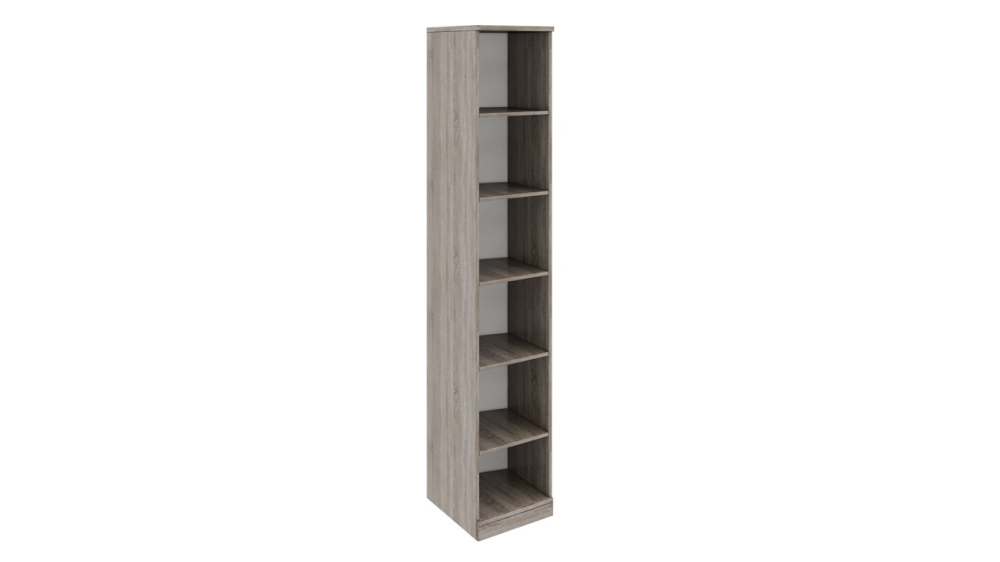 Шкаф торцевой «Прованс» с 1-ой зеркальной дверью левый(Дуб Сонома трюфель/Крем)