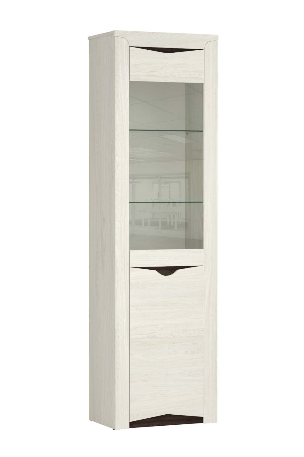 Шкаф-пенал 33.14-01 «Лючия» Ясень анкор светлый/Венге