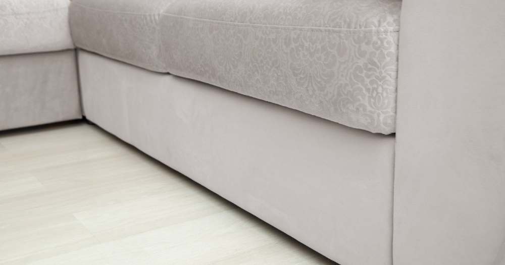 Диван угловой «Фламенко» Велутто 09 перламутровый серый