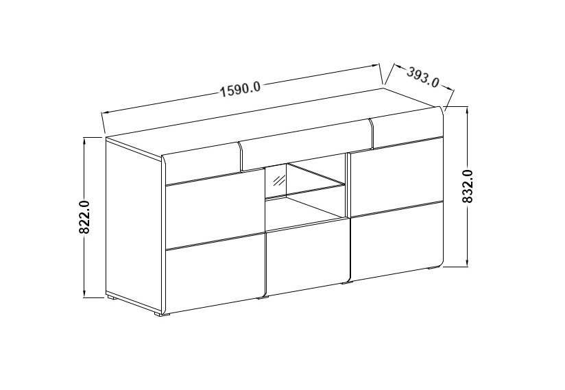 Комод «Toledo» 3D1S 24JKDW typ 26