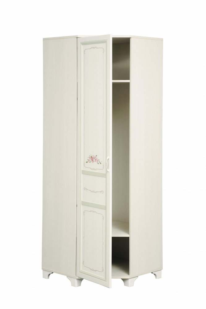 Шкаф угловой «Флоренция-4» Вудлайн кремовый/Аруша венге патина фисташка