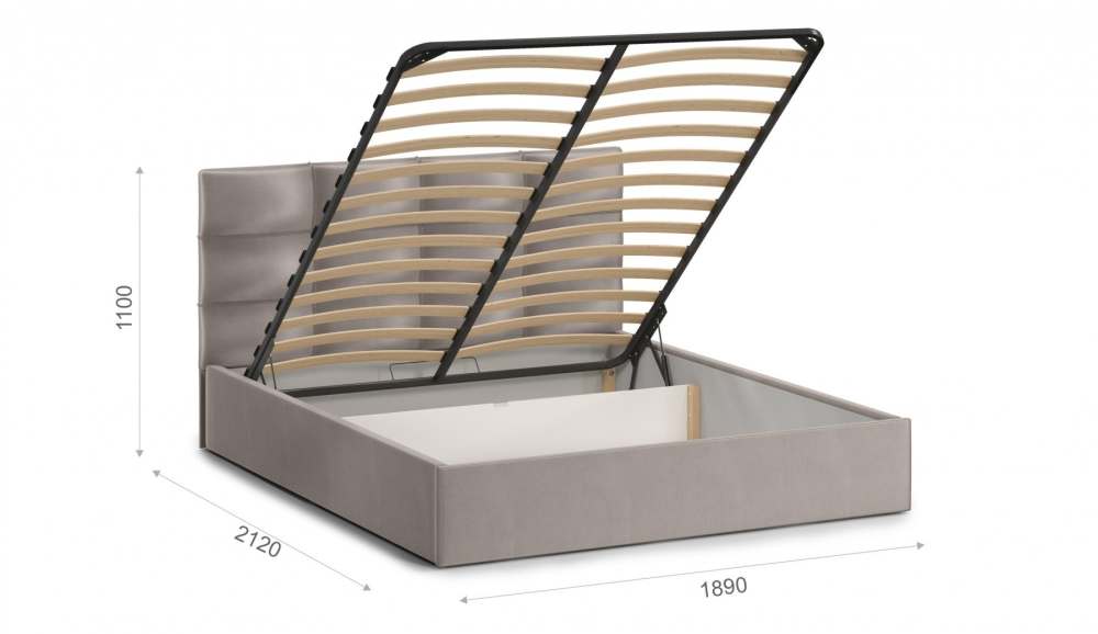 Интерьерная кровать с подъемным механизмом «Вена» 180