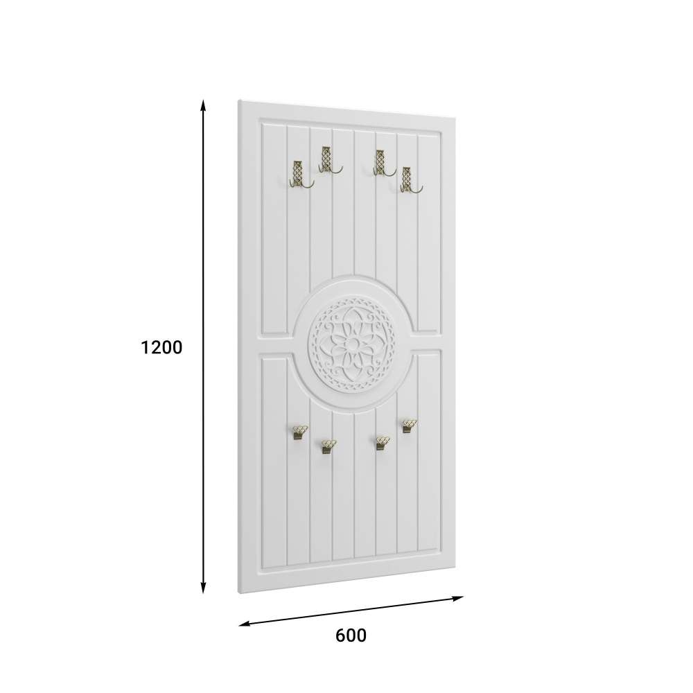 Вешалка «Монблан» размеры белое дерево