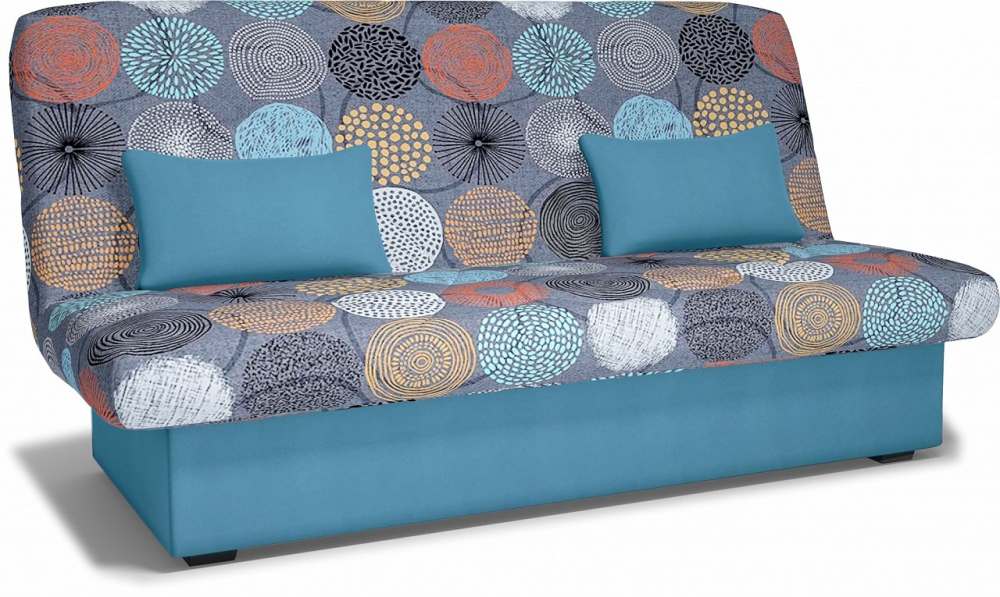 Прямой диван «Баккара» Велюр Фреш Рингс 01/Newtone azure