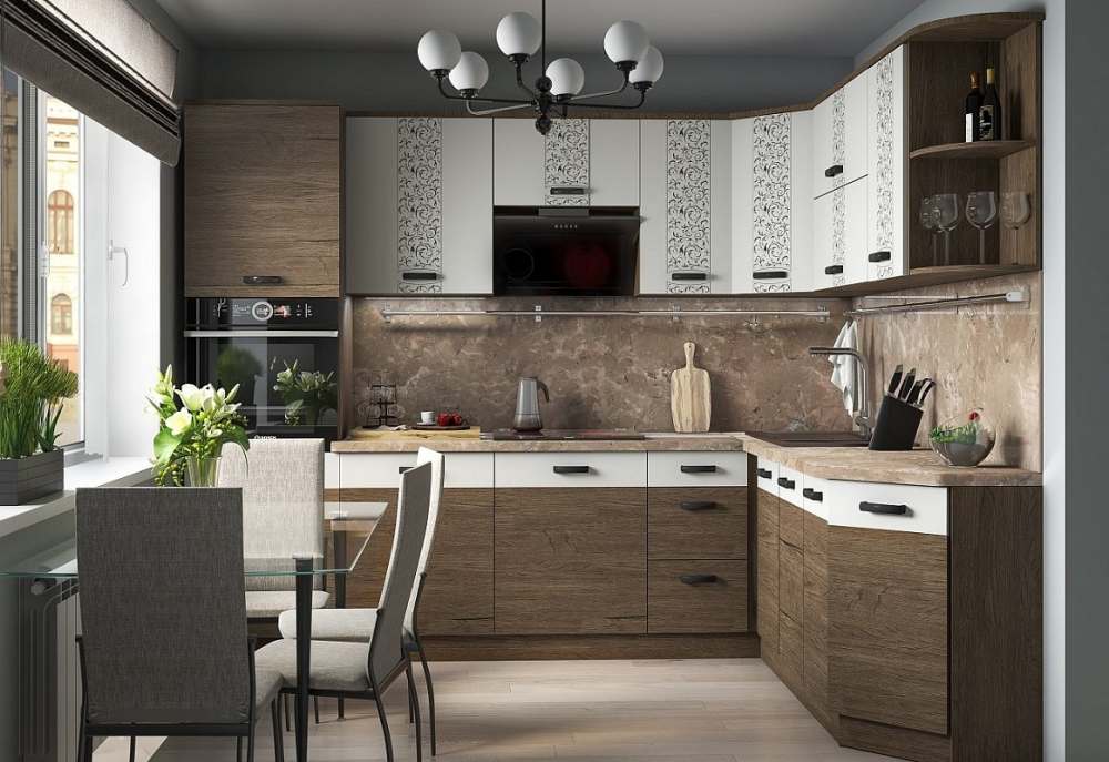 Модульная кухня «Адель» Дуб Галифакс табак