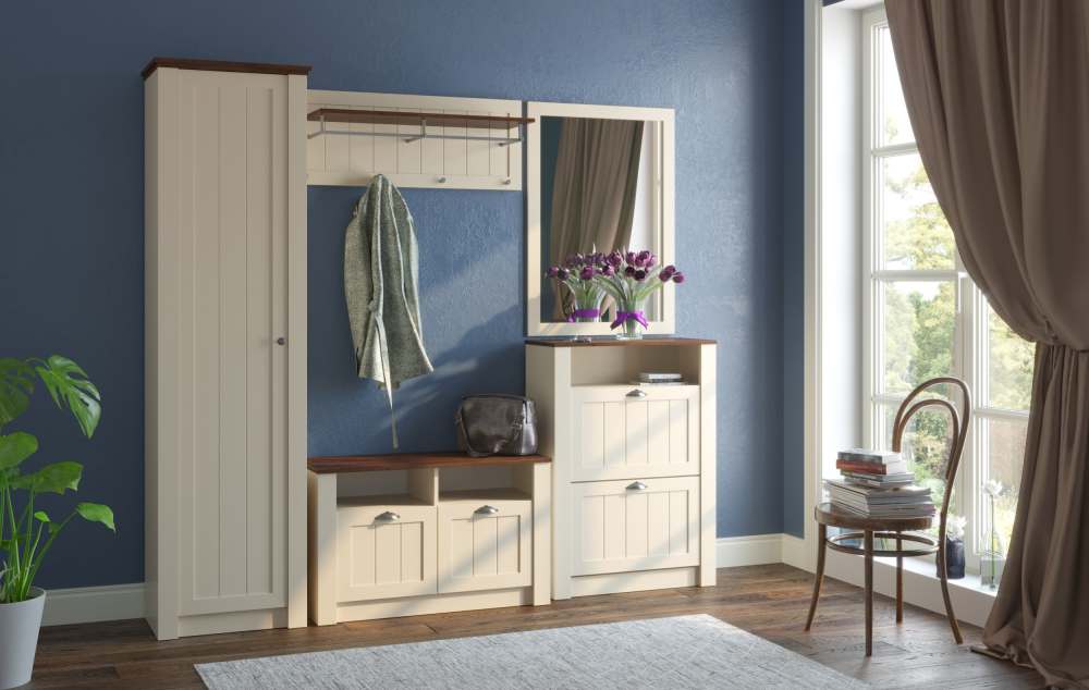Модульная прихожая «Прованс» Бежевый/дуб кальяри