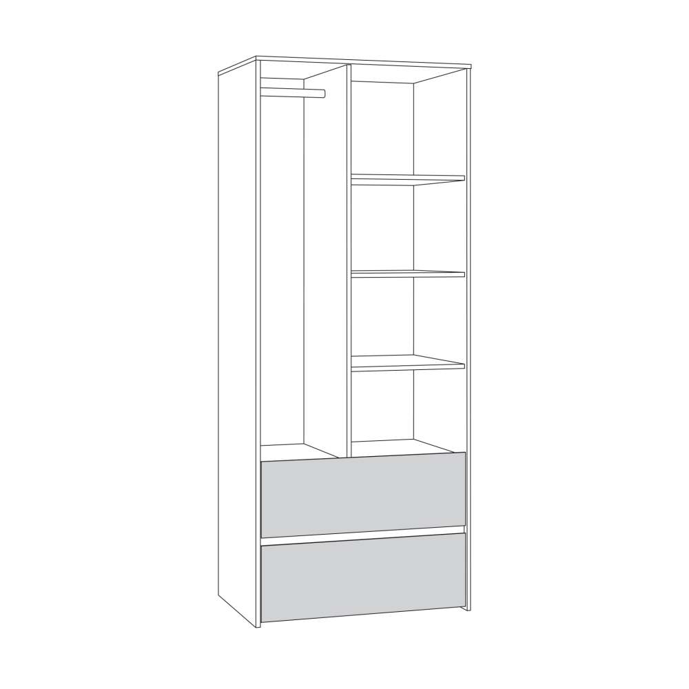 Шкаф для одежды 13.333 «Торонто» внутреннее наполнение