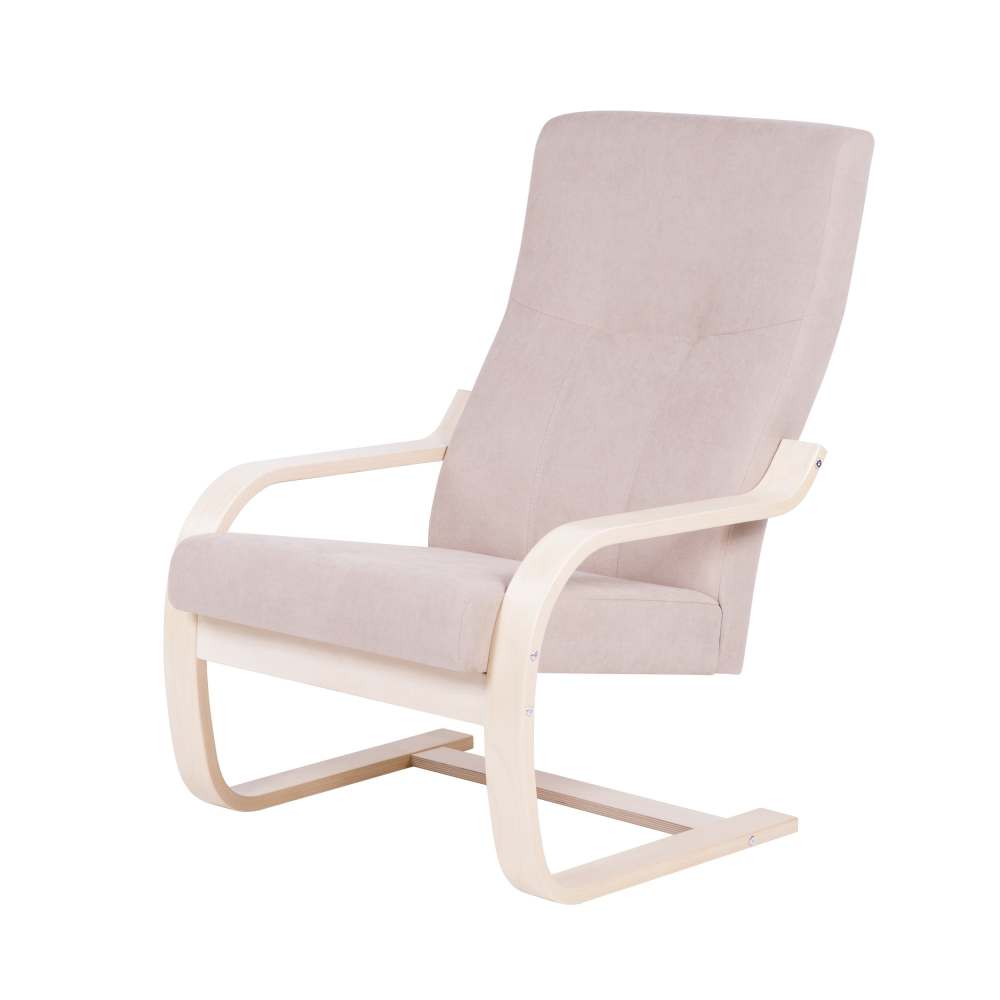 Кресло-качалка «Кристалл» Береза белая/Моно 111