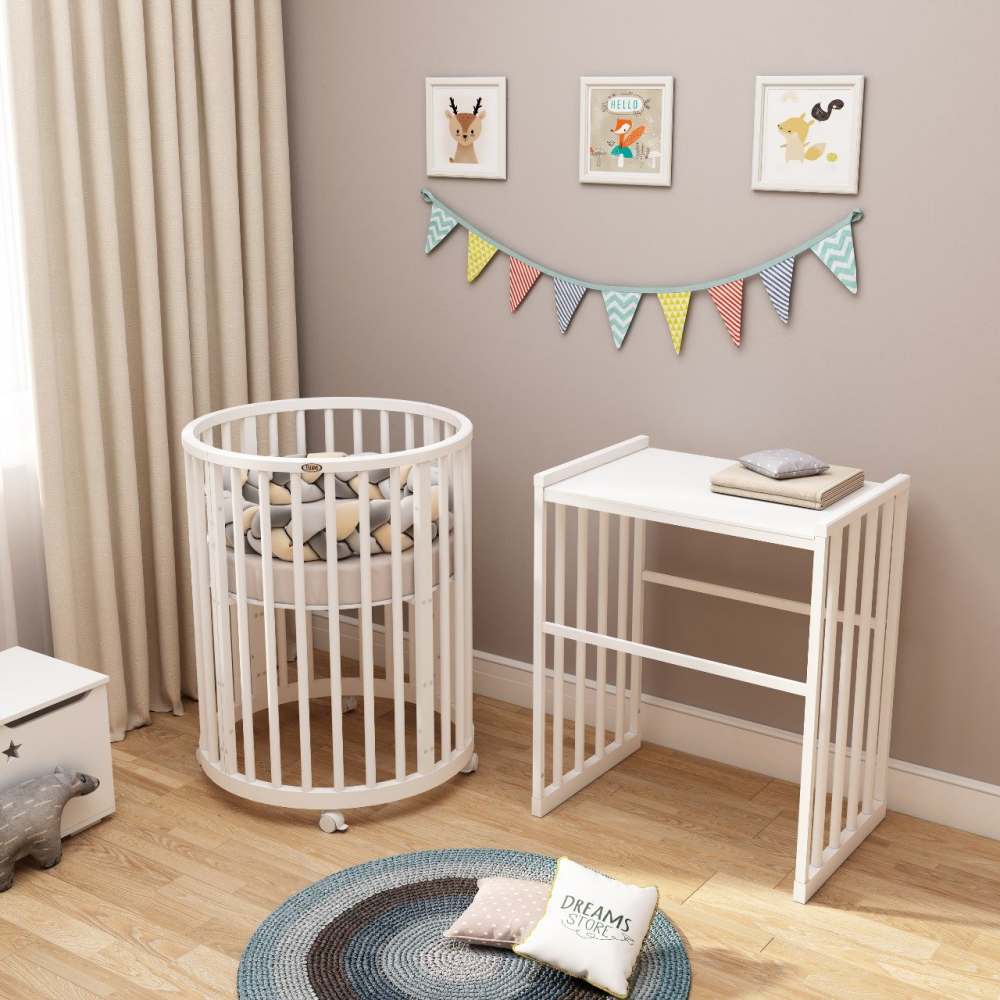 Кроватка-трансформер «Dreams 8в1 Стандарт» Белая