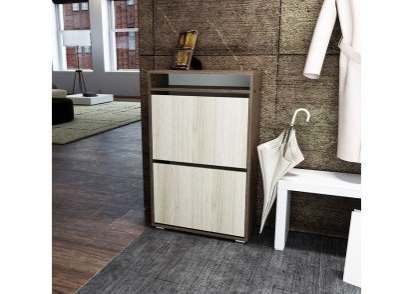 Тумба для обуви «01» Ясень шимо темный/Ясень шимо светлый