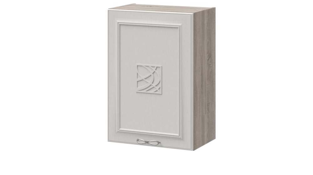 Шкаф навесной с декором «Сабрина» В_72-50_1ДР(Д) Кашемир