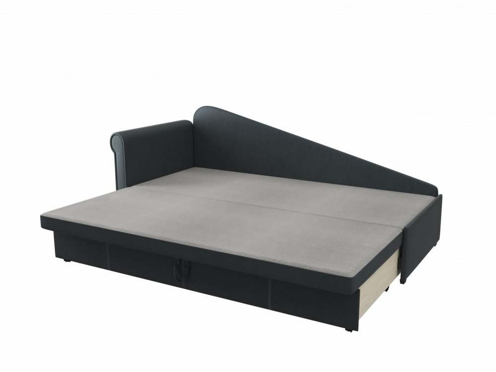 Диван-кровать «Троя» Велюр графит/думки-микровелюр гретта