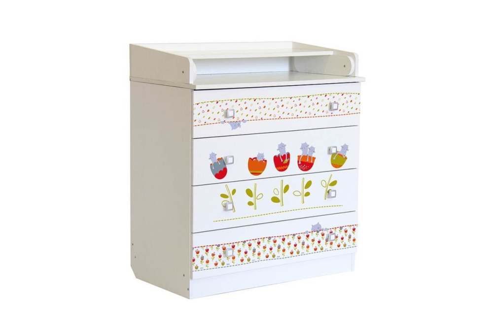 Комод «Фея» 1580, Сонные котята, белый