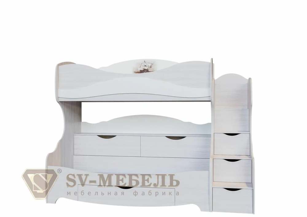 Кровать двухъярусная «Акварель-1» Море, без матраца