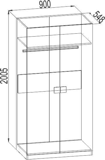 Шкаф платяной «Александрия» АМ - 1К  Венге подлинный/крокодил белый
