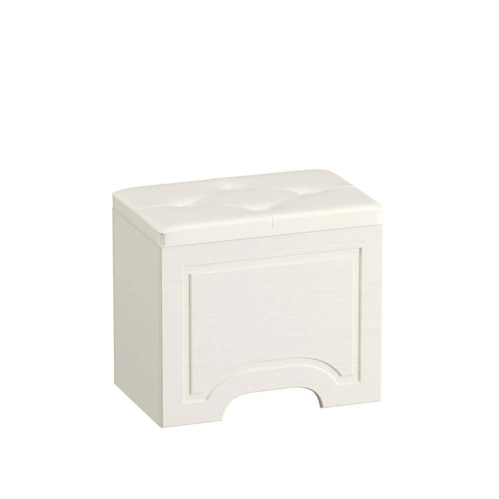 Пуф «Ливерпуль» 14.02 Белый/Ясень ваниль, размер:55x35х50 см