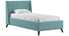 Интерьерная кровать одинарная «Мелисса» Велюр Вивальди 10 ментоловый