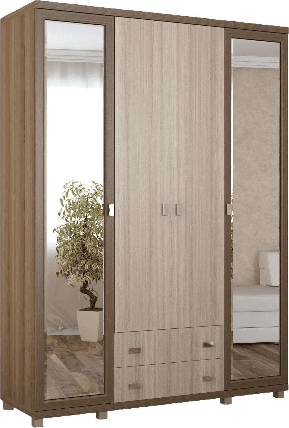 Шкаф 4-х створчатый «Жасмин» 24