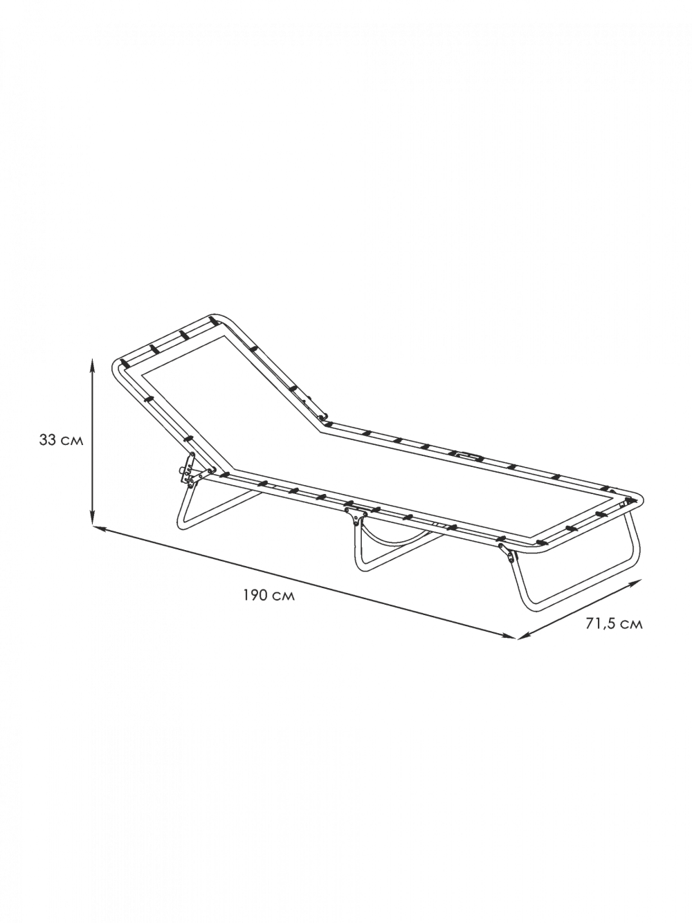 Кровать раскладная «Дрема-4» усиленная габариты