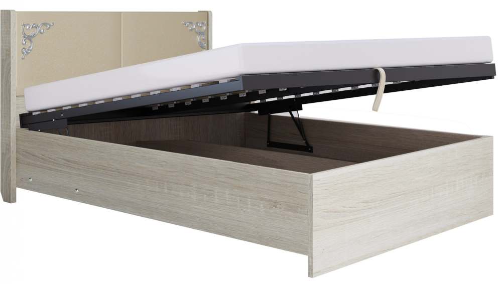 Кровать 14ПМ с подъемным механизмом «Сан Ремо» Дуб сонома светлый