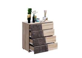 Комод КМ-005 «Санремо» Дуб Сонома светлый/Ателье темное