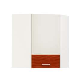 Шкаф навесной угловой «Жанна» морковный металлик