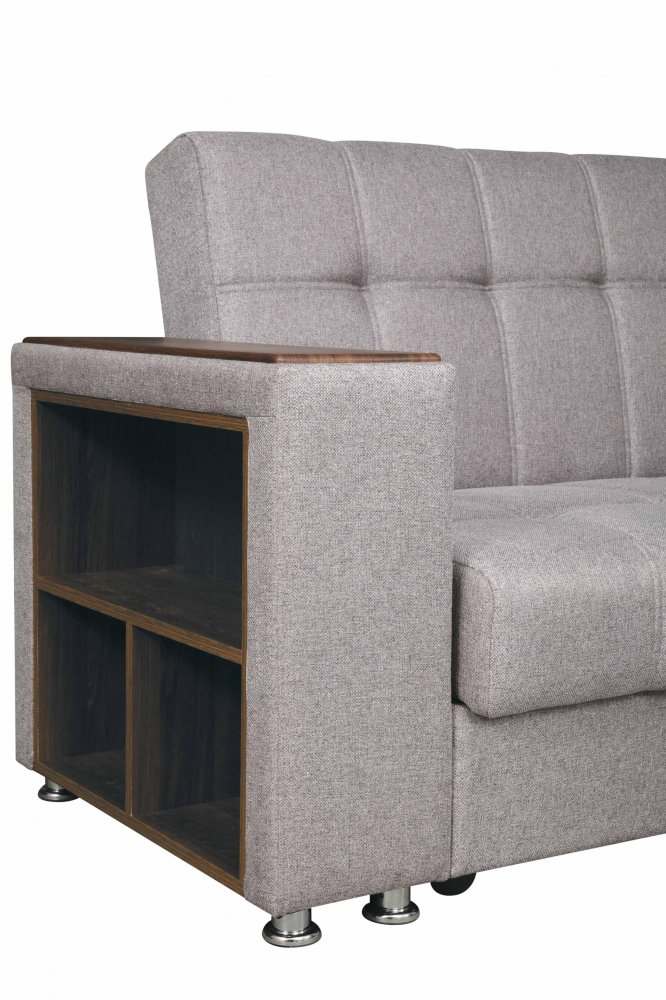 Диван-кровать «Саури-1-3» Жаккард крона сильвер