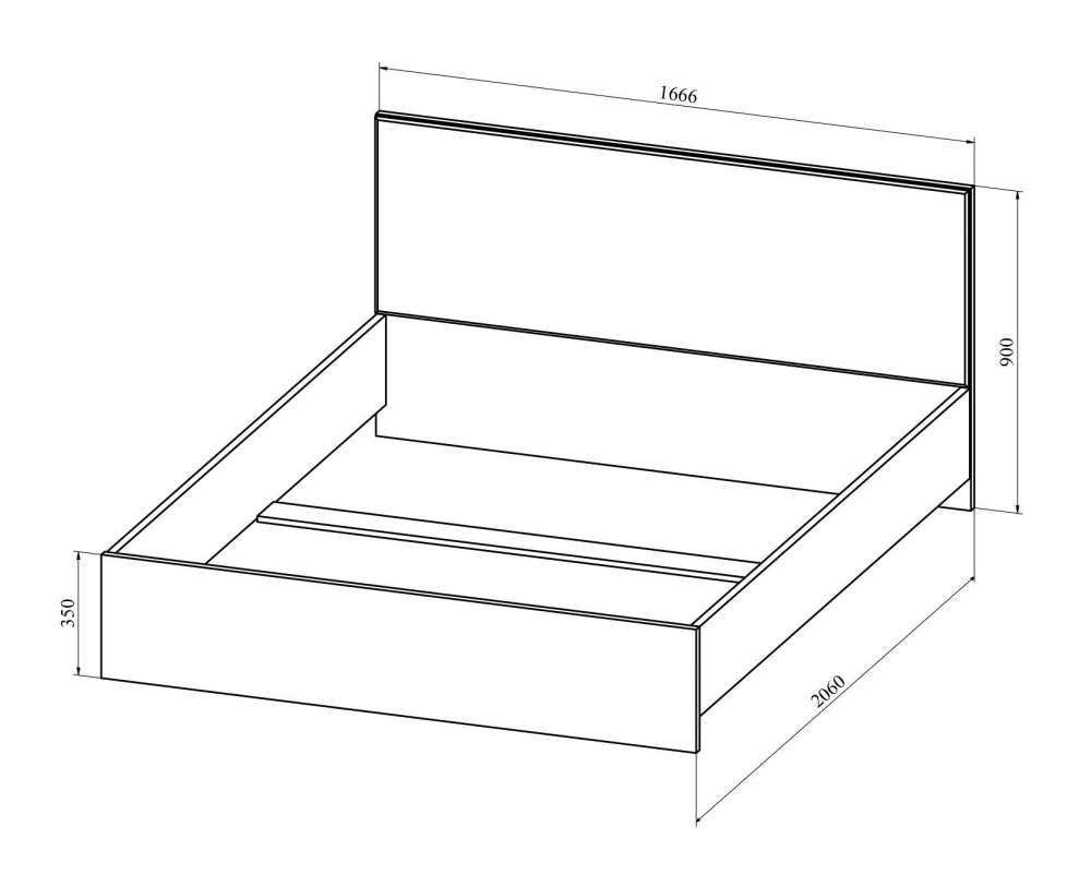 Кровать 160 «Анастасия» АН-20К венге луизиана/венге