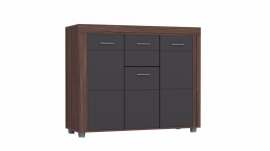 Комодино «Бэлла-5» МДФ Смоки софт/Индиан эбони темный