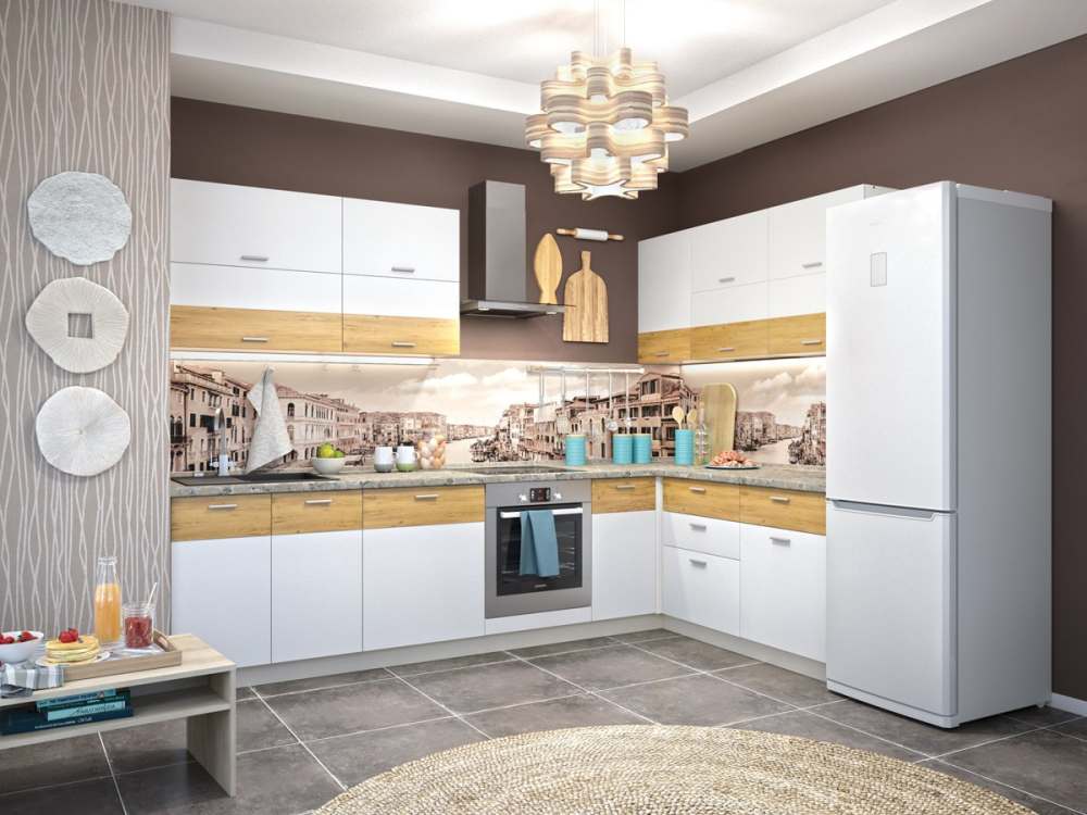 Модульная кухня «Адель» белый глянец