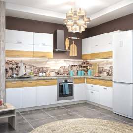 Модульная кухня «Адель» белый глянец