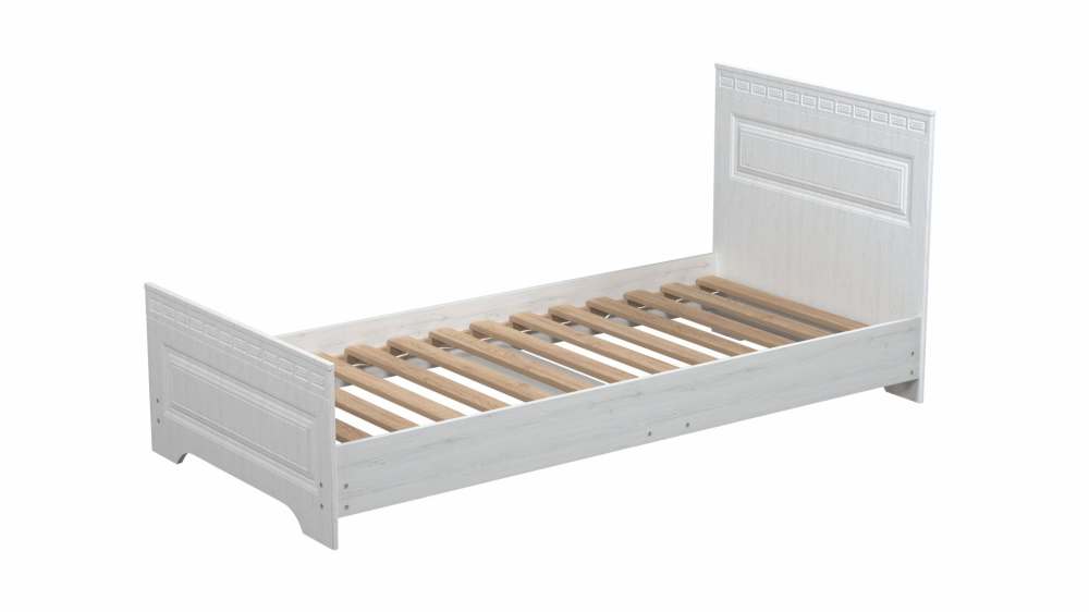 Кровать 800 ГиП-6 «Юниор» Дуб фактурный белый/Дуб Эльза