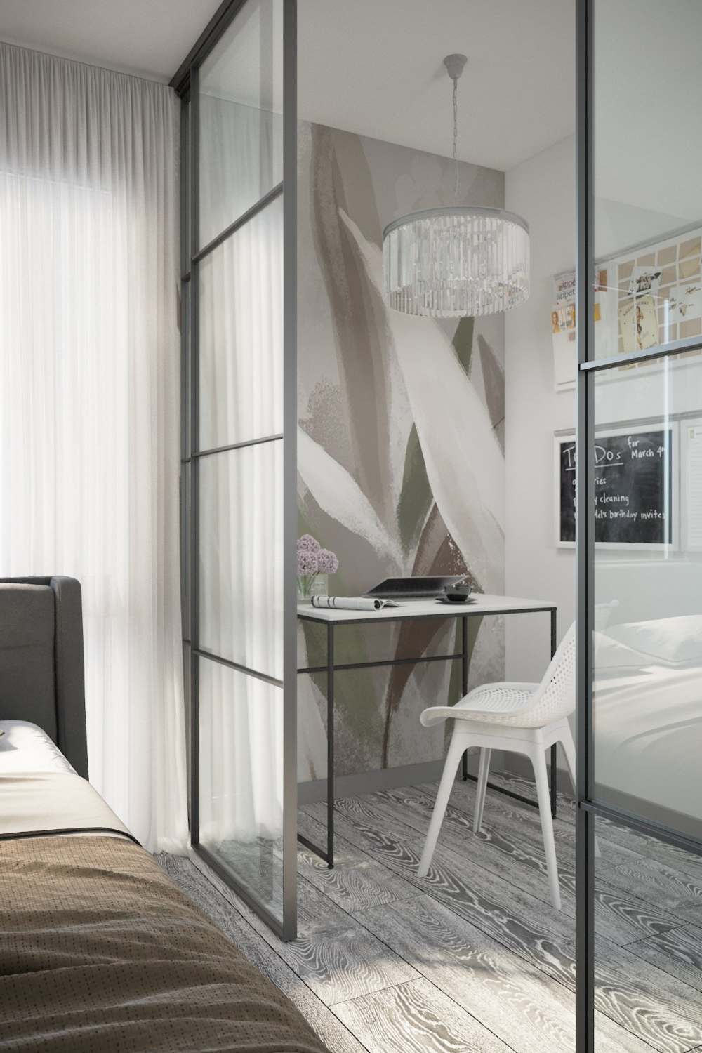 Стол компьютерный «Компакт» МДФ Белый