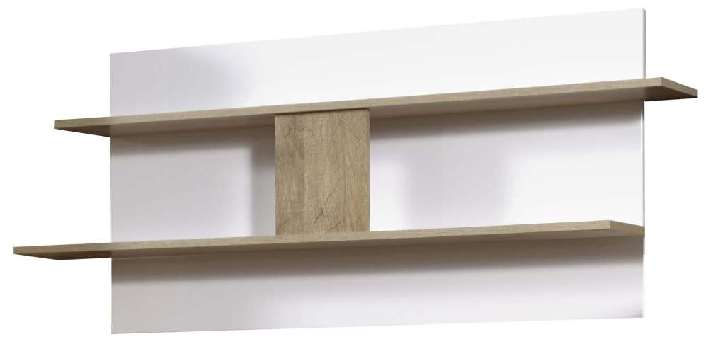 Полка навесная 30.05-02 «Дора» Дуб сонома/белый глянец